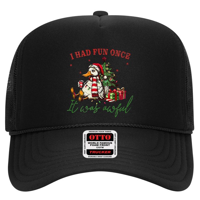I Had Fun Once It Was Awful Xmas Christmas Duck Hat