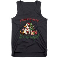 I Had Fun Once It Was Awful Xmas Christmas Duck Tank Top