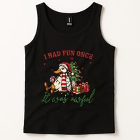 I Had Fun Once It Was Awful Xmas Christmas Duck Tank Top
