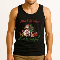 I Had Fun Once It Was Awful Xmas Christmas Duck Tank Top