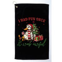 I Had Fun Once It Was Awful Xmas Christmas Duck Golf Towel