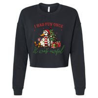 I Had Fun Once It Was Awful Xmas Christmas Duck Cropped Pullover Crew