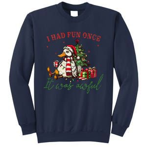 I Had Fun Once It Was Awful Xmas Christmas Duck Sweatshirt