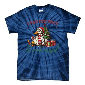 I Had Fun Once It Was Awful Xmas Christmas Duck Tie-Dye T-Shirt