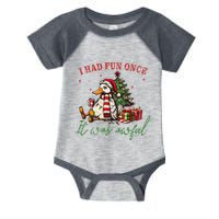 I Had Fun Once It Was Awful Xmas Christmas Duck Infant Baby Jersey Bodysuit