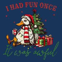 I Had Fun Once It Was Awful Xmas Christmas Duck Infant Baby Jersey Bodysuit