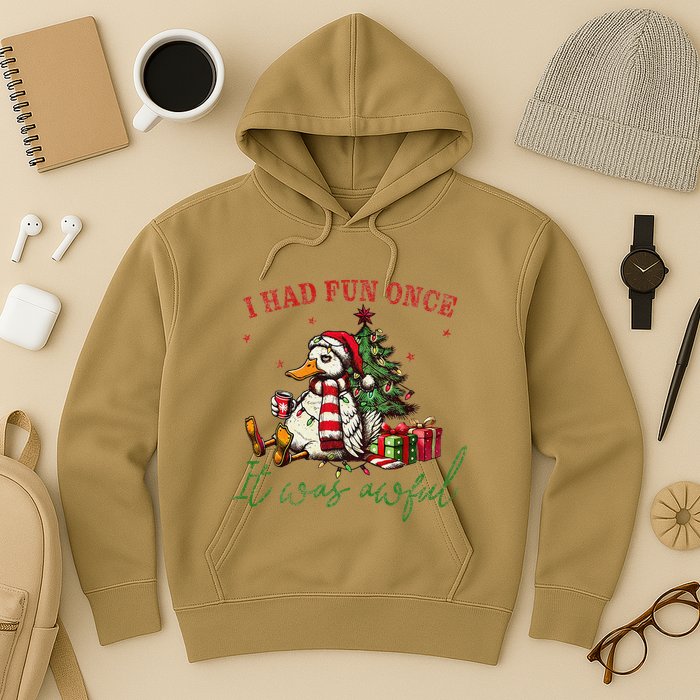 I Had Fun Once It Was Awful Xmas Christmas Duck Hoodie