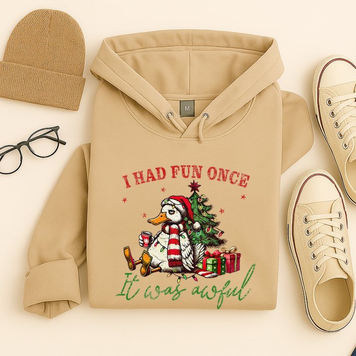 I Had Fun Once It Was Awful Xmas Christmas Duck Hoodie