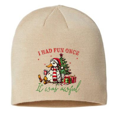 I Had Fun Once It Was Awful Xmas Christmas Duck Sustainable Beanie