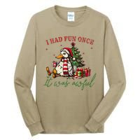 I Had Fun Once It Was Awful Xmas Christmas Duck Tall Long Sleeve T-Shirt