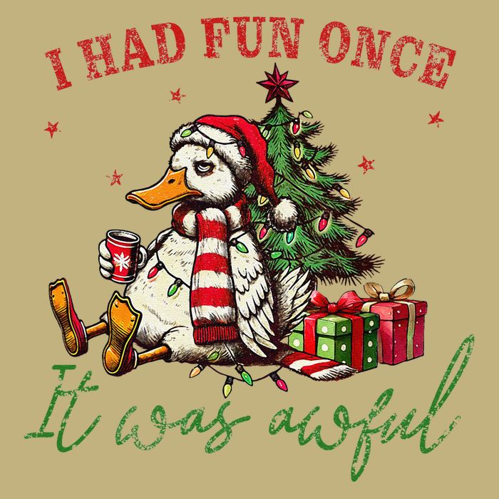 I Had Fun Once It Was Awful Xmas Christmas Duck Cooling Performance Long Sleeve Crew