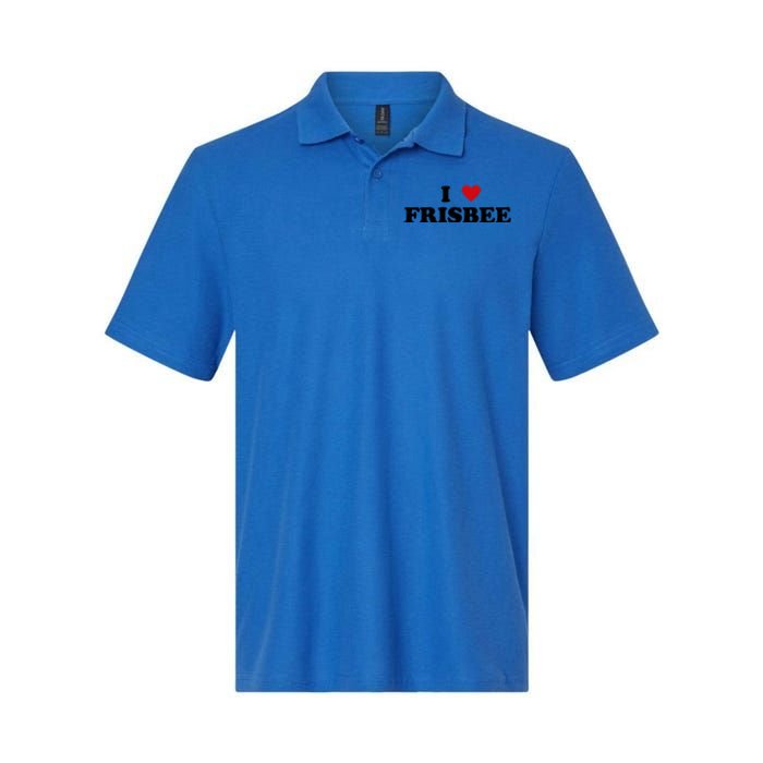 I Heart Frisbee Player I Love Frisbee Gift Softstyle Adult Sport Polo