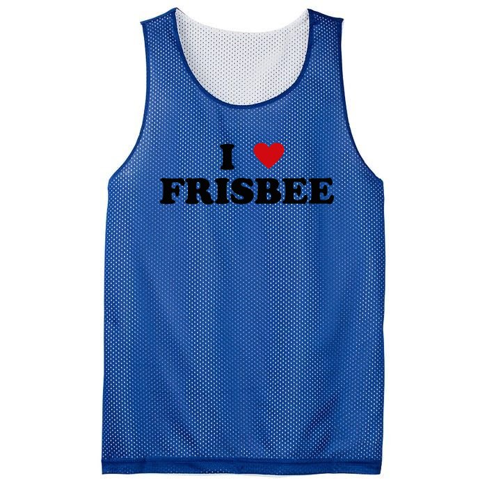 I Heart Frisbee Player I Love Frisbee Gift Mesh Reversible Basketball Jersey Tank