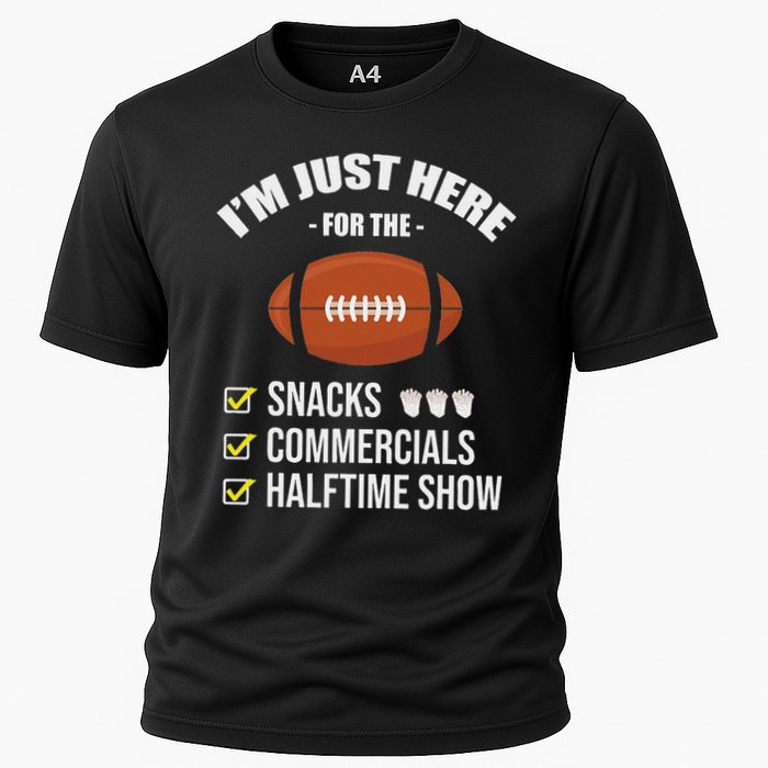 I'm Here For Snacks Commercials Halftime Show Football Cooling Performance Crew T-Shirt