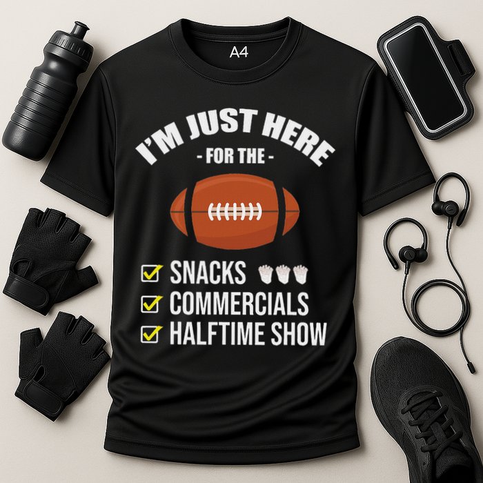 I'm Here For Snacks Commercials Halftime Show Football Cooling Performance Crew T-Shirt