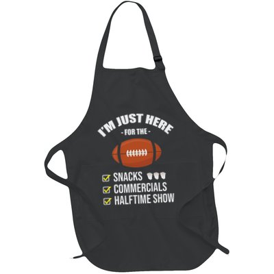 I'm Here For Snacks Commercials Halftime Show Football Apron