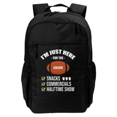 I'm Here For Snacks Commercials Halftime Show Football Backpack