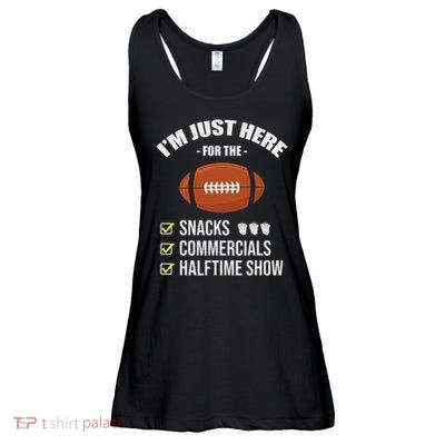 I'm Here For Snacks Commercials Halftime Show Football Ladies Essential Flowy Tank