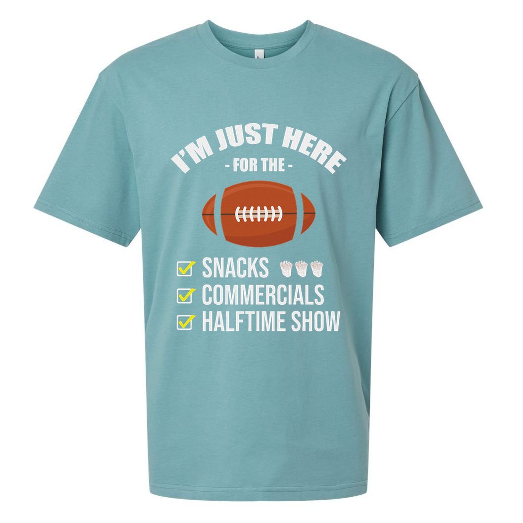 I'm Here For Snacks Commercials Halftime Show Football Sueded Cloud Jersey T-Shirt