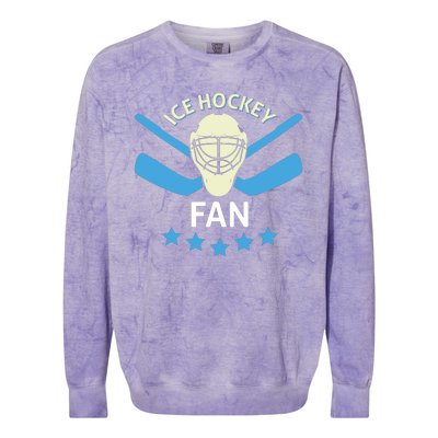 Ice Hockey Fan Colorblast Crewneck Sweatshirt