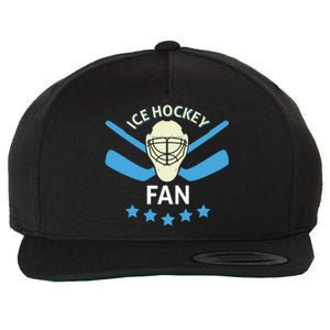 Ice Hockey Fan Wool Snapback Cap