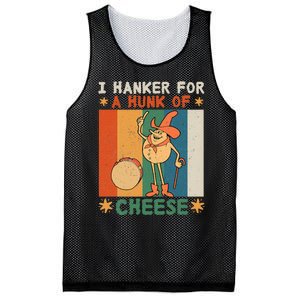 I Hanker For A Hunk Of Cheese Retro Mesh Reversible Basketball Jersey Tank