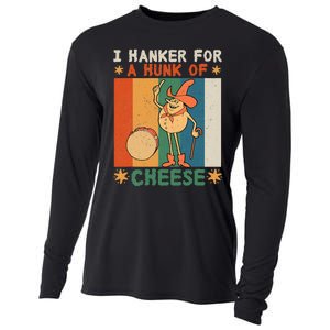 I Hanker For A Hunk Of Cheese Retro Cooling Performance Long Sleeve Crew