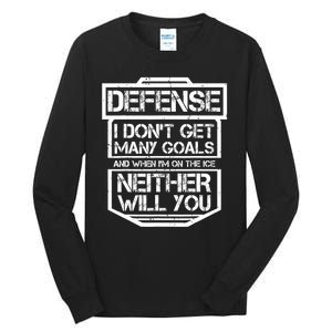 Ice Hockey Funny Sport Lover Gift For Fan Tall Long Sleeve T-Shirt