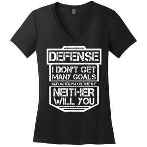 Ice Hockey Funny Sport Lover Gift For Fan Women's V-Neck T-Shirt