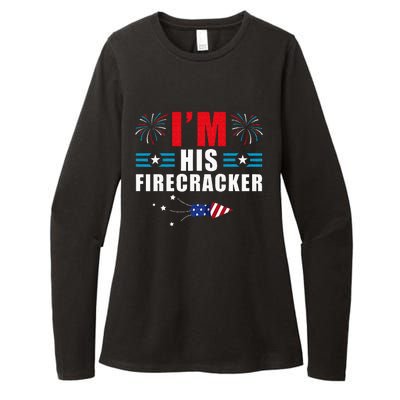 Im His Firecracker Funny Family Matching Couple 4th Of July Womens CVC Long Sleeve Shirt