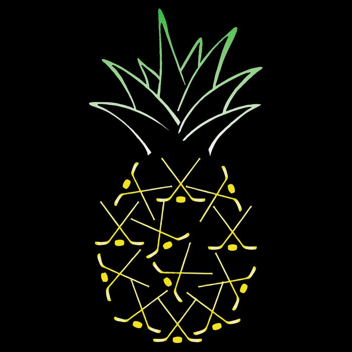 Ice Hockey Funny Pineapple Hawaii For Hockey Player Cooling Performance Crew T-Shirt
