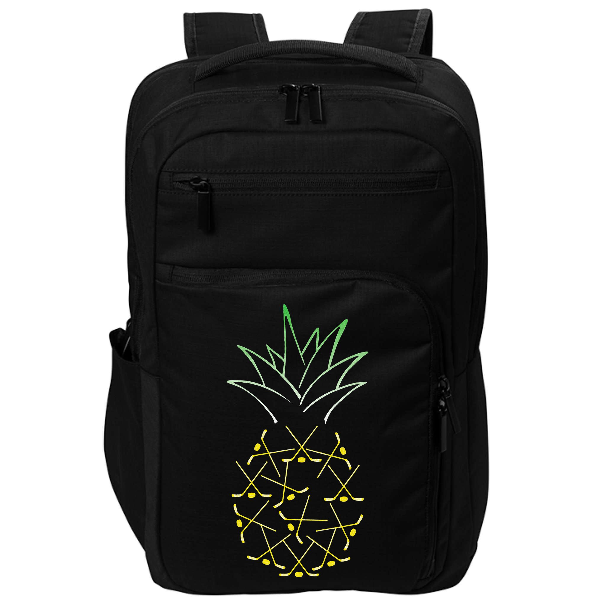 Ice Hockey Funny Pineapple Hawaii For Hockey Player Impact Tech Backpack