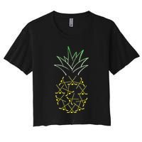 Ice Hockey Funny Pineapple Hawaii For Hockey Player Women's Crop Top Tee