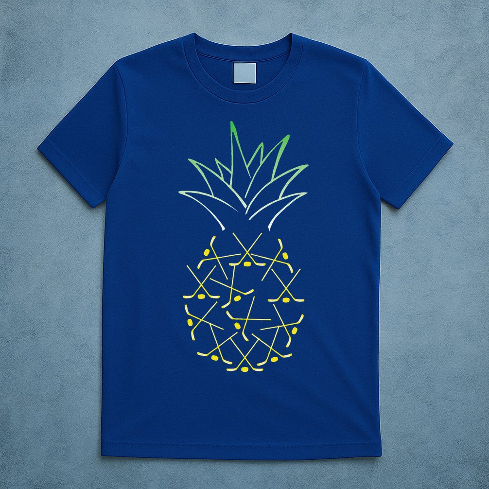Ice Hockey Funny Pineapple Hawaii For Hockey Player T-Shirt