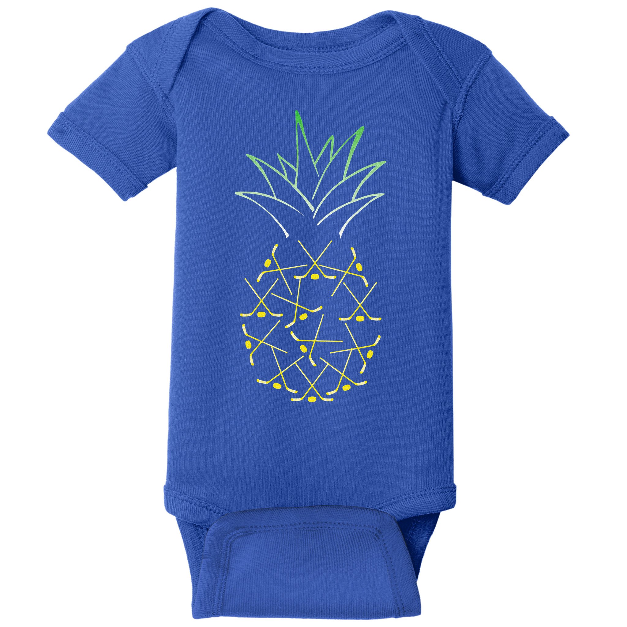 Ice Hockey Funny Pineapple Hawaii For Hockey Player Baby Bodysuit