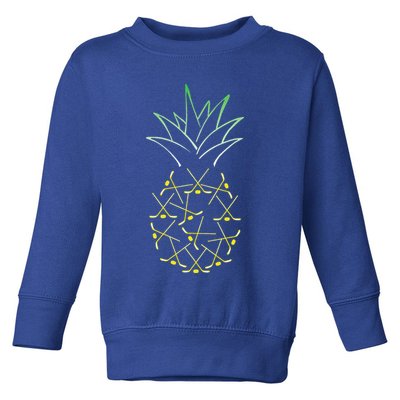 Ice Hockey Funny Pineapple Hawaii For Hockey Player Toddler Sweatshirt