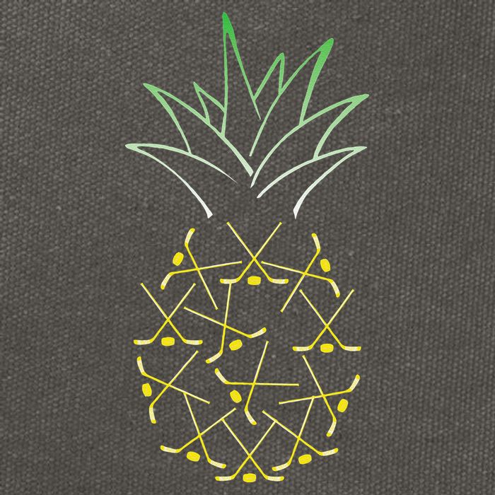Ice Hockey Funny Pineapple Hawaii For Hockey Player Cotton Canvas Backpack