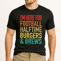 I'm Here For Football, Halftime, Burgers & Brew Cooling Performance Crew T-Shirt