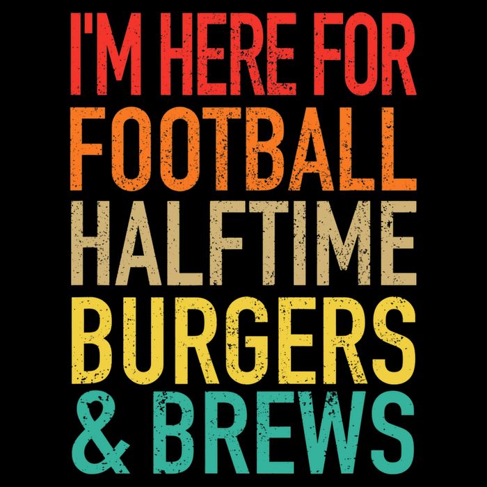 I'm Here For Football, Halftime, Burgers & Brew 7-Panel Snapback Hat