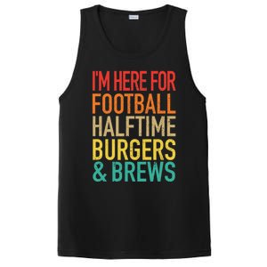 I'm Here For Football, Halftime, Burgers & Brew PosiCharge Competitor Tank