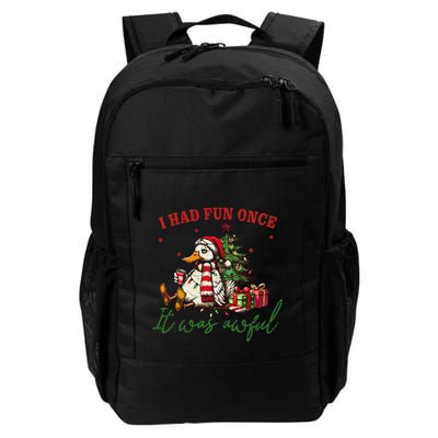 I Had Fun Once It Was Awful Funny Duck Daily Commute Backpack