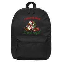 I Had Fun Once It Was Awful Funny Duck 16 in Basic Backpack