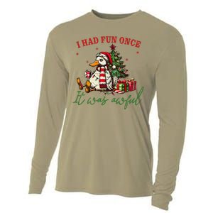 I Had Fun Once It Was Awful Funny Duck Cooling Performance Long Sleeve Crew