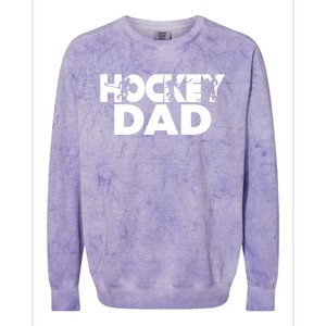 Ice Hockey Father Player Coach Hockey Dad Gift Colorblast Crewneck Sweatshirt