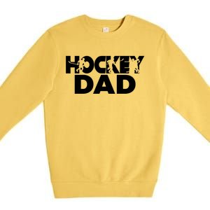 Ice Hockey Father Player Coach Hockey Dad Gift Premium Crewneck Sweatshirt