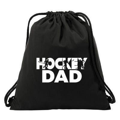 Ice Hockey Father Player Coach Hockey Dad Gift Drawstring Bag