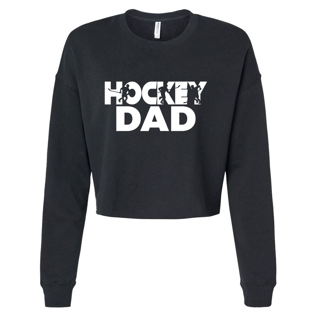 Ice Hockey Father Player Coach Hockey Dad Gift Cropped Pullover Crew