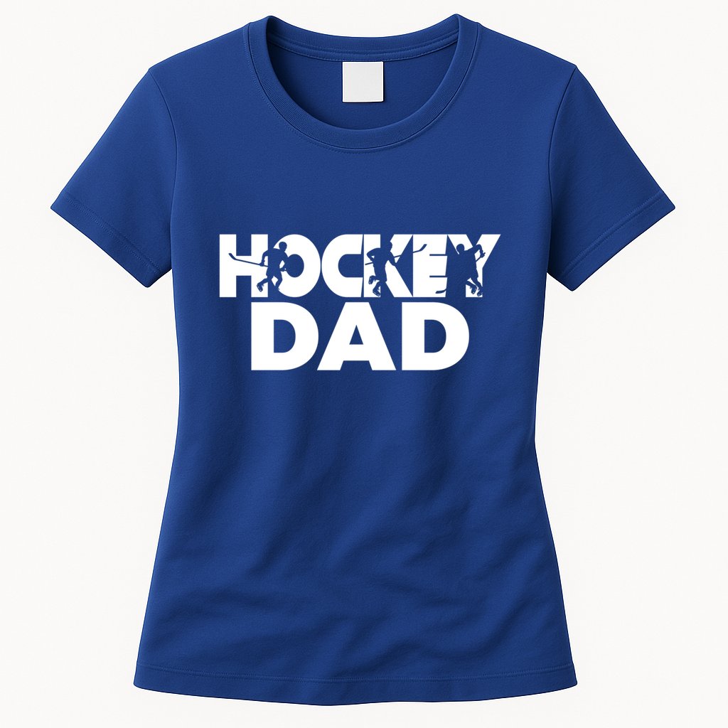 Ice Hockey Father Player Coach Hockey Dad Gift Womens T-Shirt