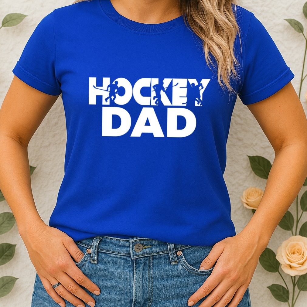 Ice Hockey Father Player Coach Hockey Dad Gift Womens T-Shirt