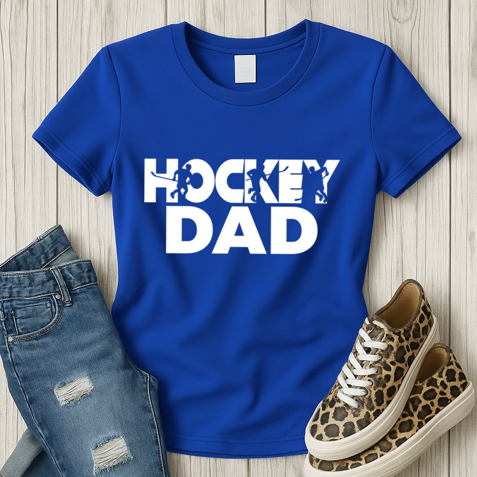 Ice Hockey Father Player Coach Hockey Dad Gift Womens T-Shirt